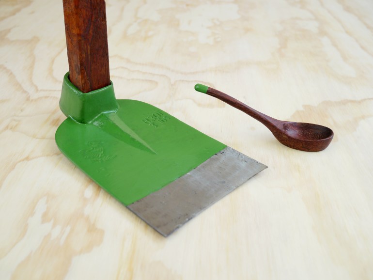 hoe and spoon